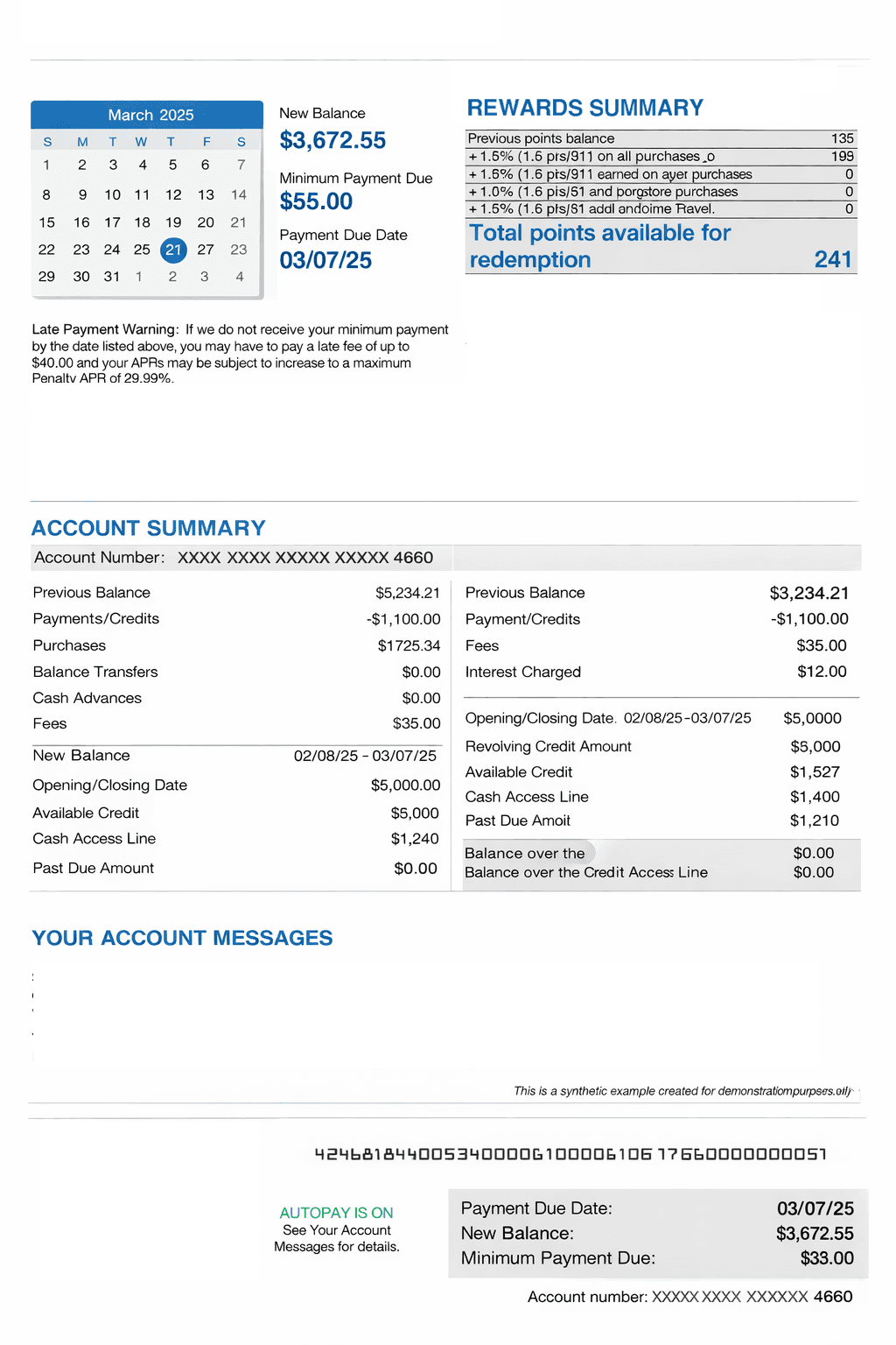 Chase bank statement